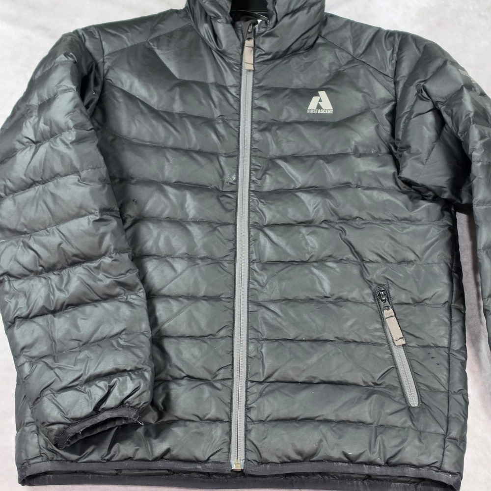 Eddie Bauer Puffer Jacket Kids Size L 12 Black Good First Ascent Down Coat